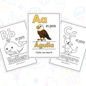 ABC De Animales Para Colorear | Libro Infantil A–Z En PDF Imprimible ...