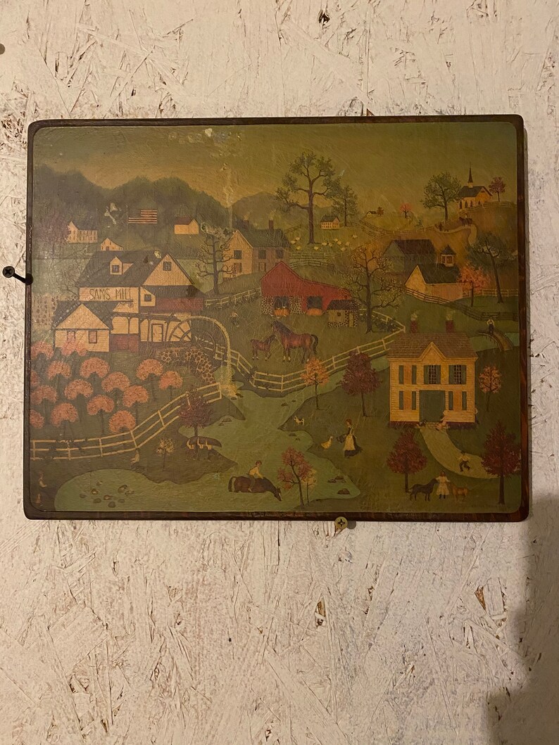 Folk Art Calendar Picture Etsy