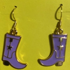 Cowboy boot earrings