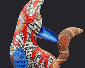 Coyote Alebrije Centerpiece Hand Made in Oaxaca - Medium