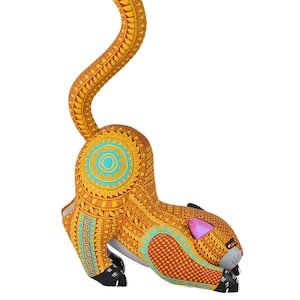 Tan and Brown Jaguar Alebrije