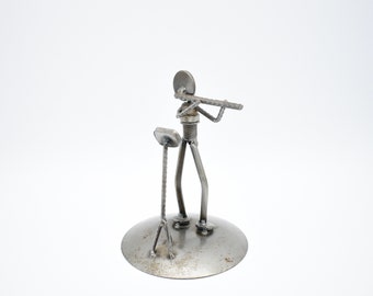 Flutist Metal Sculpture