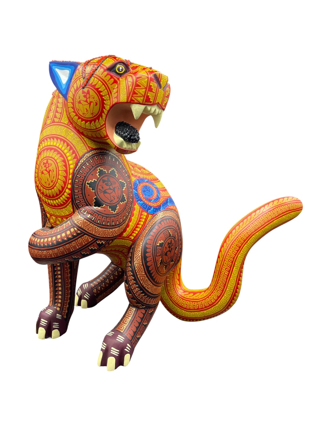 Unique Alebrije Leopard – Hand-carved Oaxaca Folk Art – One of a