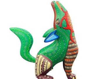 Invecklad handgjord prärievarg Alebrije - Medium