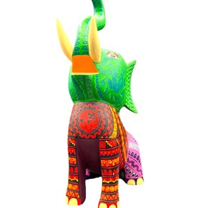 Elephant Green Three Alebrije