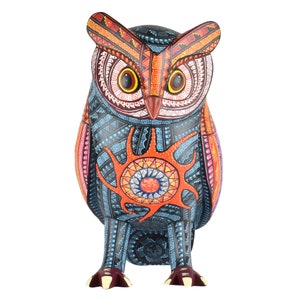Red, White, and Blue Owl Alebrije