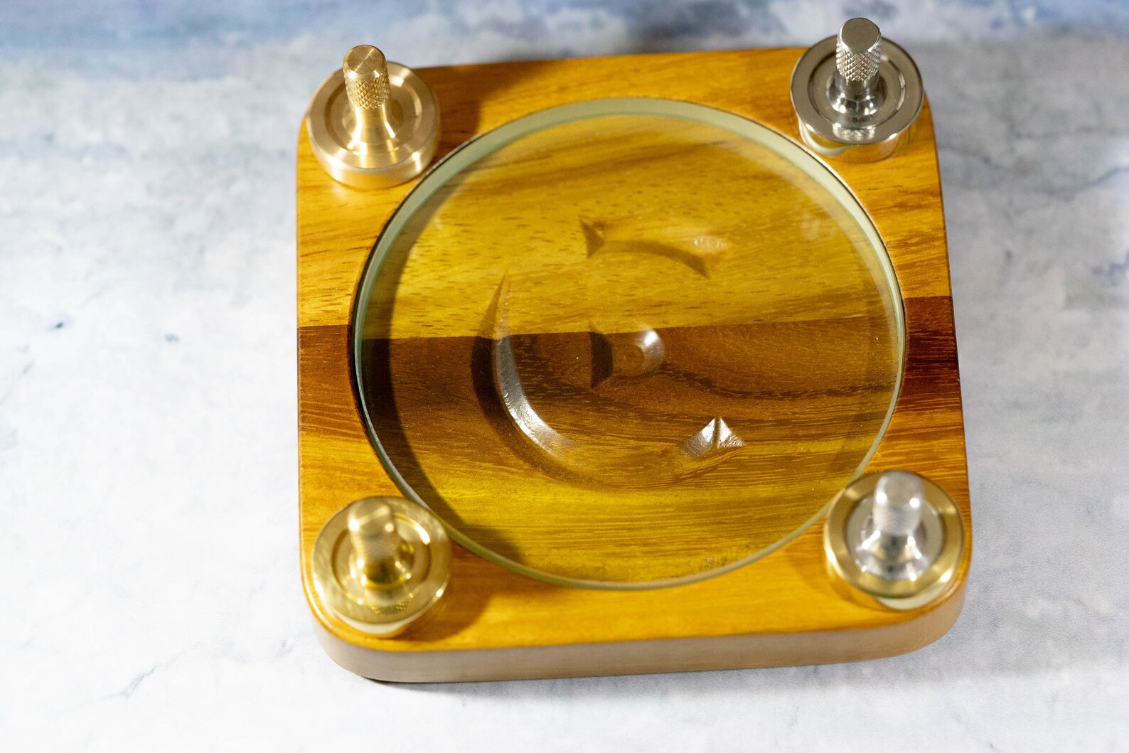 Glass Spinning Base and 4 schulte Tops Gift Set Toy Top Etsy