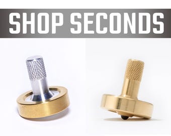 Juguete de escritorio de metal de latón y aluminio fundido de Shop Seconds Spinning Top Duo / Regalo mecanizado por CNC