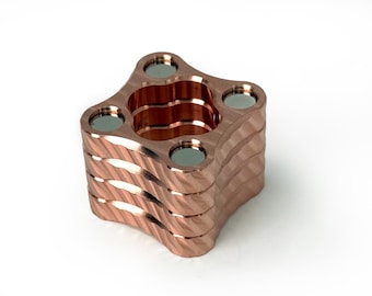 Juguete antiestrés magnético apilable de cobre "Micro" con deslizador háptico / Juguete antiestrés de metal / Juguete antiestrés para adultos