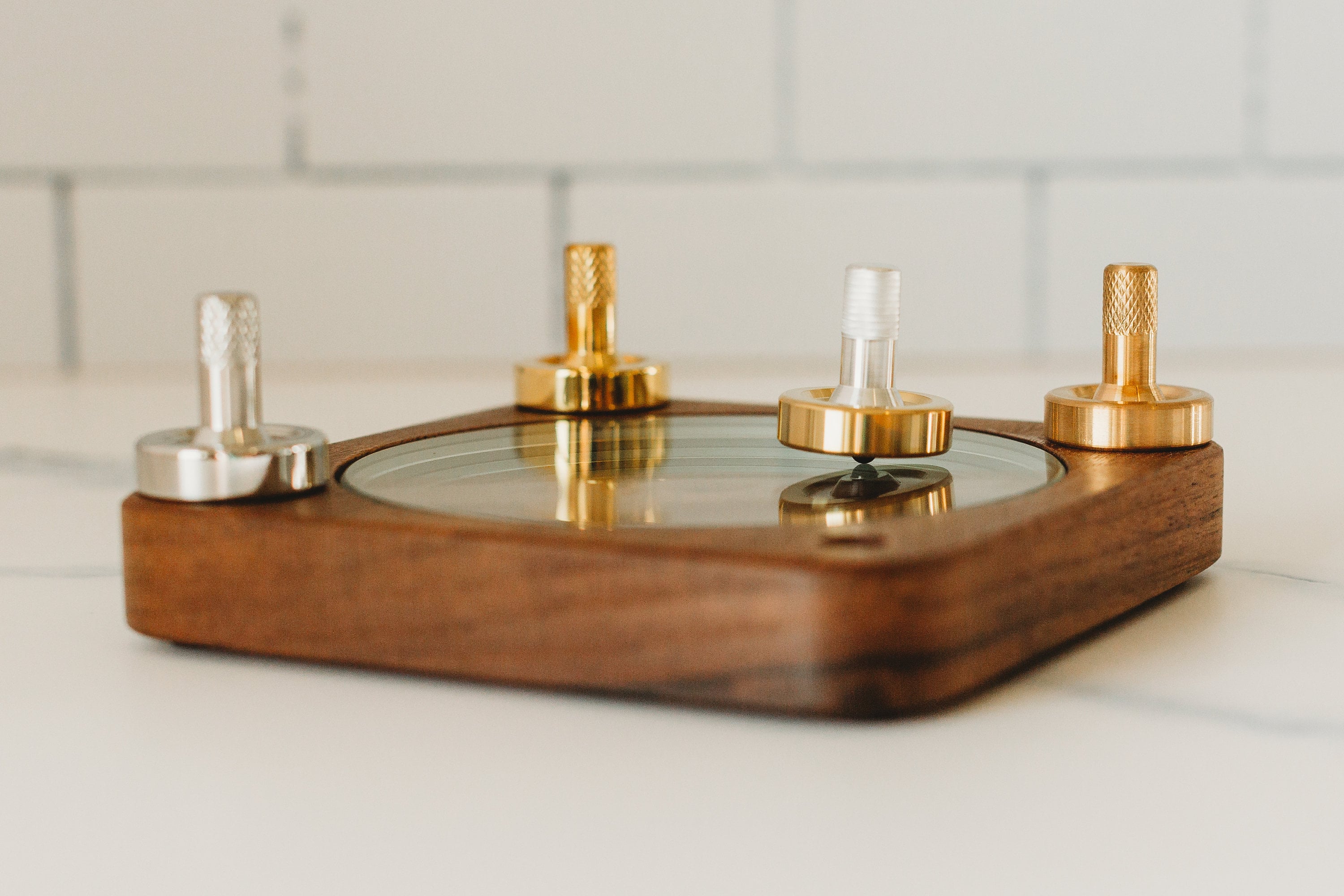 Stainless Steel Spinning Top - CNC Machined Balance Toy For Desk & Stress Relief