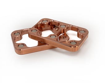 Deslizador metálico de cobre "Robertson" / Idea de regalo única / Juguete de escritorio de bolsillo para adultos / Herramienta táctil silenciosa para inquietos