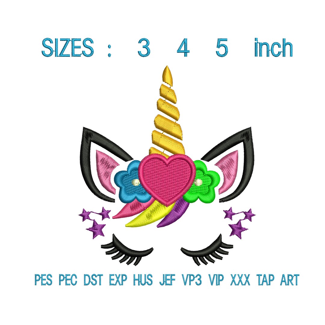 Unicorn Embroidery Design Unicorn Embroidery Machine Etsy