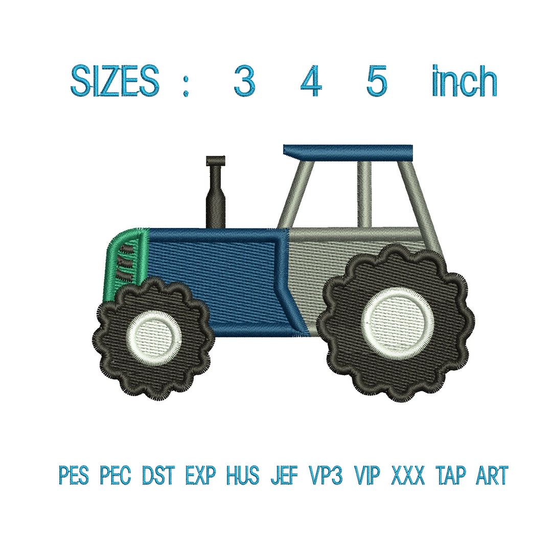 Tractor Embroidery Design, Tractor Fill Stitch Embroidery Machine ...