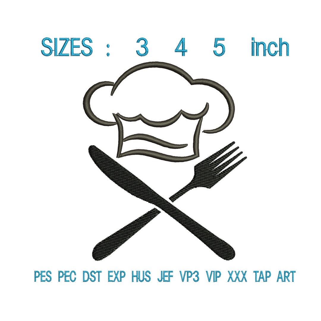 Chef Hat Embroidery Design, Chef Hat Embroidery Machine, Embroidery
