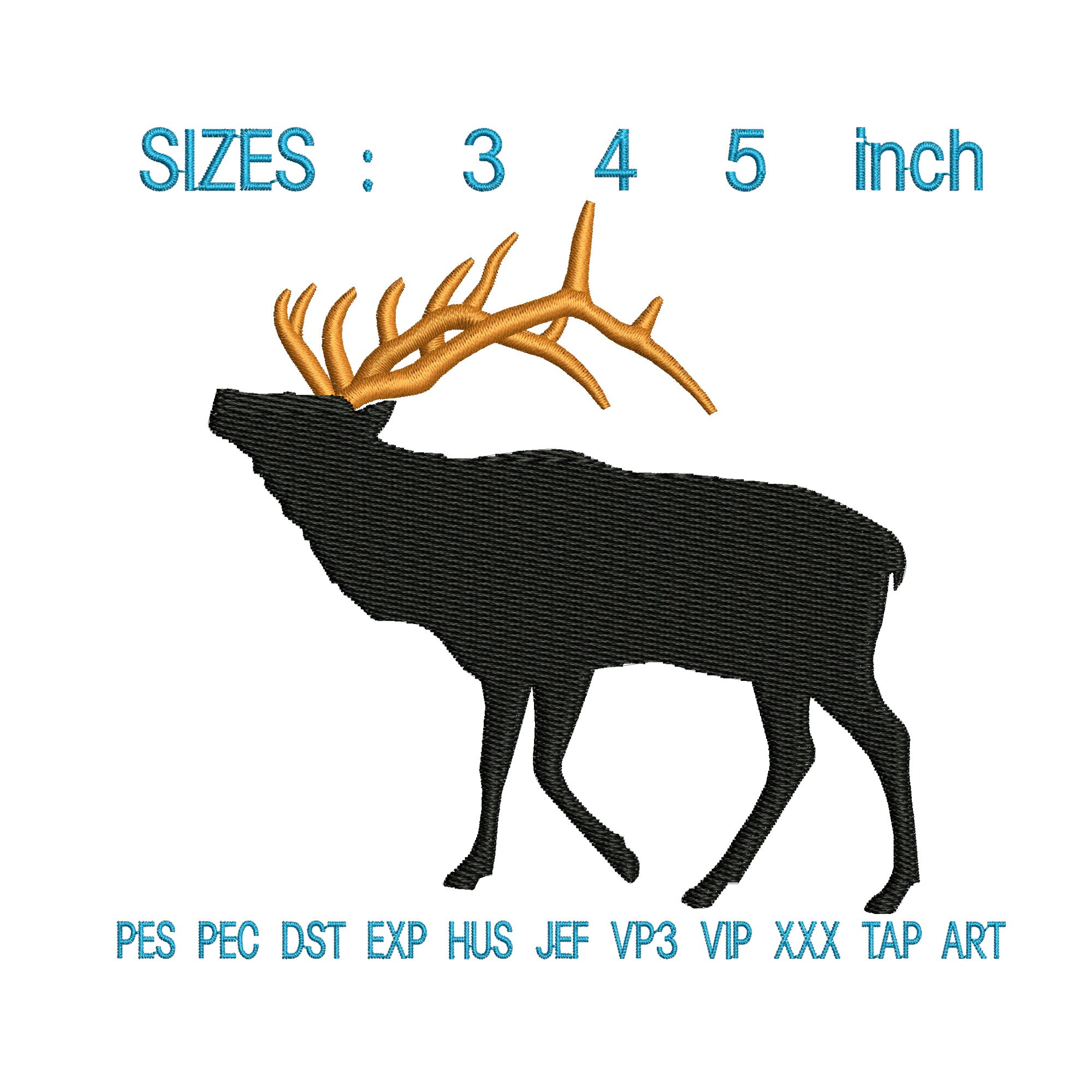 Elk deer embroidery design deer embroidery design embroidery  etsy Elk deer embroidery design deer embroidery design embroidery  etsy