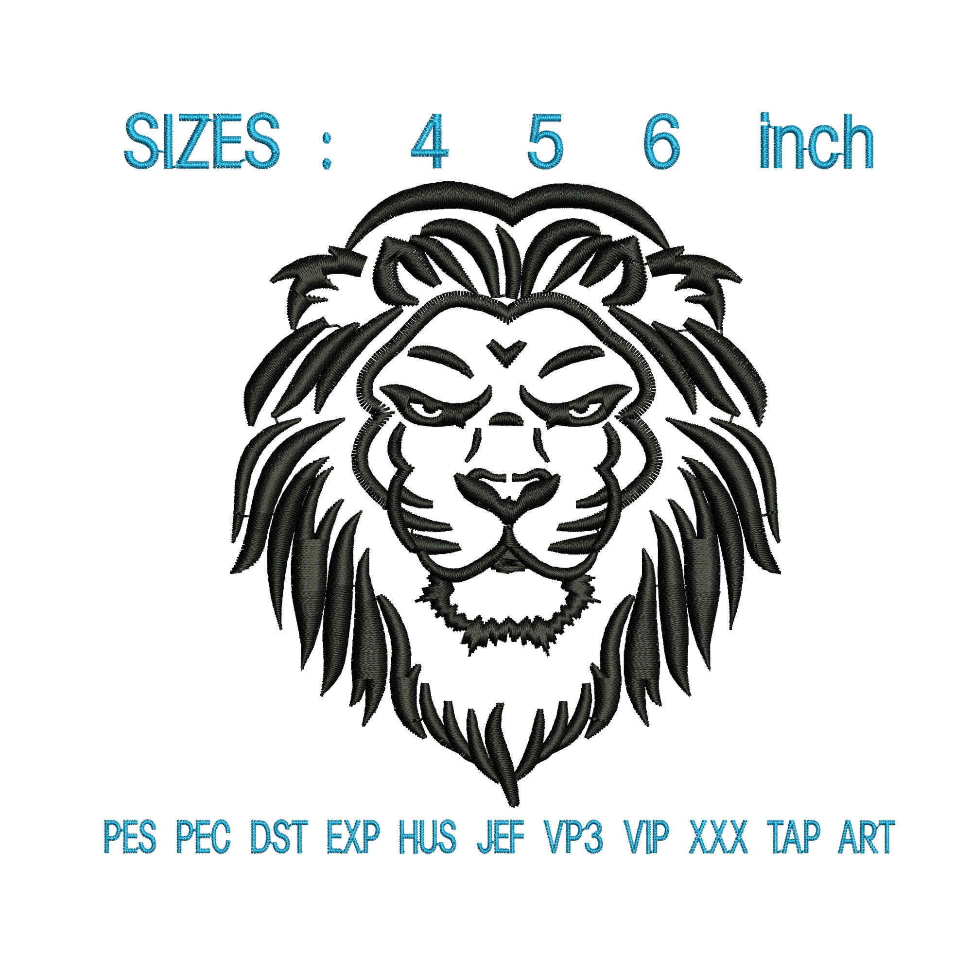 Lion Set Embroidery Design Lion With Crown Embroidery Etsy