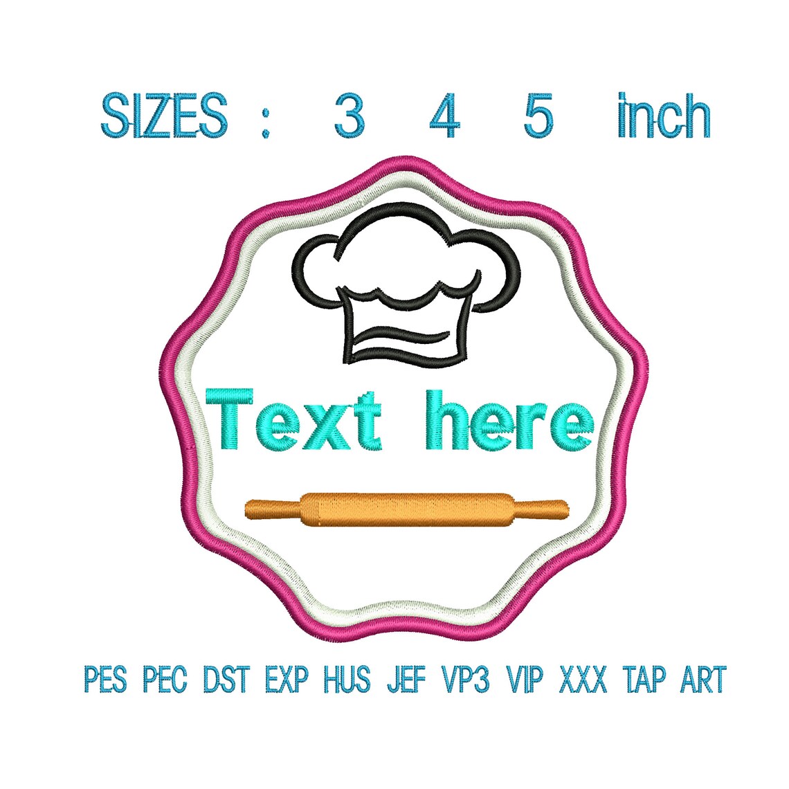 Kitchen Chef Embroidery Design Chef Hat Embroidery Machine Etsy