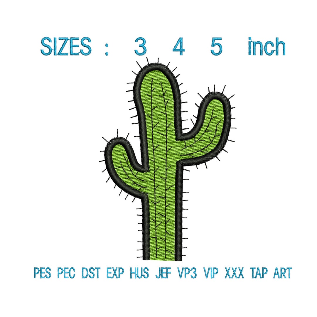 Cactus Embroidery Design, Cactus Flower Embroidery Machine, Embroidery