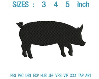 Pig embroidery design, Pig embroidery design , embroidery Pig, Pig embroidery designs, Pig digitized, Pig animals digitized  L138