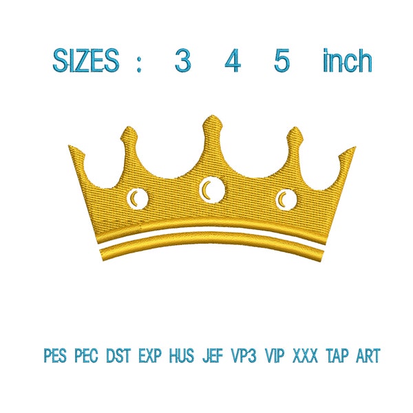 Crown embroidery design, crown embroidery machine, embroidery crow, embroidery tiara, tiara embroidery design, king crown embroidery L183