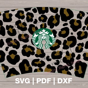Pełny kubek Starbucks | Pliki SVG z zimnym kubkiem w kształcie lamparta | Natychmiastowe pobieranie SVG | Pliki Cricut Cut | Pliki Silhouette Cut | Pobierz | Wydrukuj
