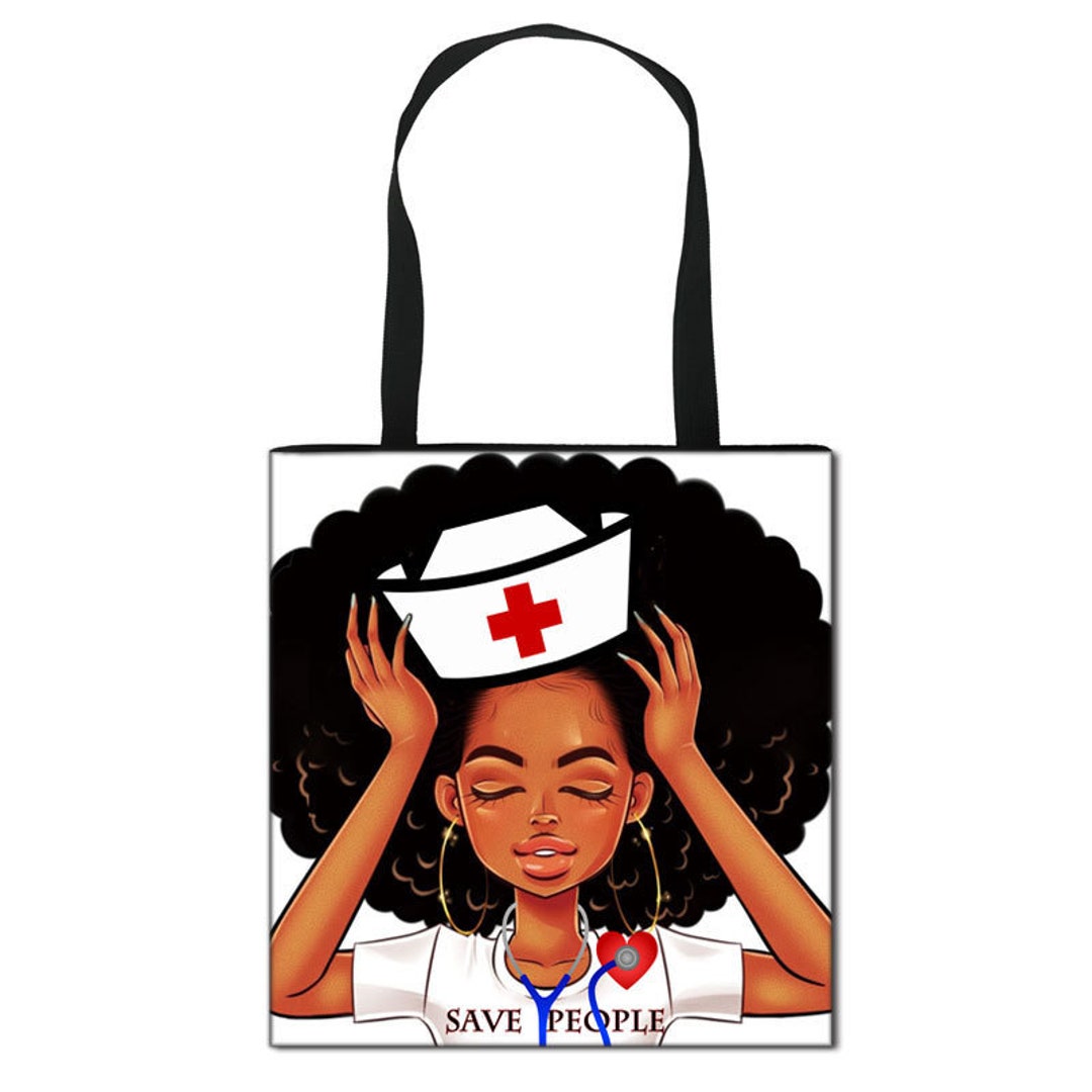 Women's Nurse Tote Bag - Water-Resistant Nylon Work Bag With Multi Pockets For Laptop & Essentials