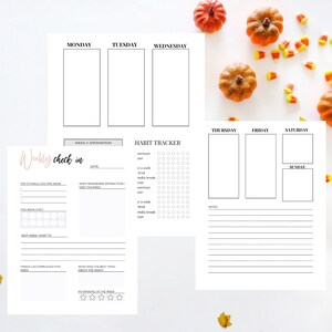 Weekly to do list | Printable weekly planner weekly habit Tracker Weekly Planner Weekly Agenda Habit Tracker Minimalist, Simple Planner