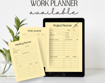 Work Life Planner Template, Project Schedule, Office Planner (Printable PDF)