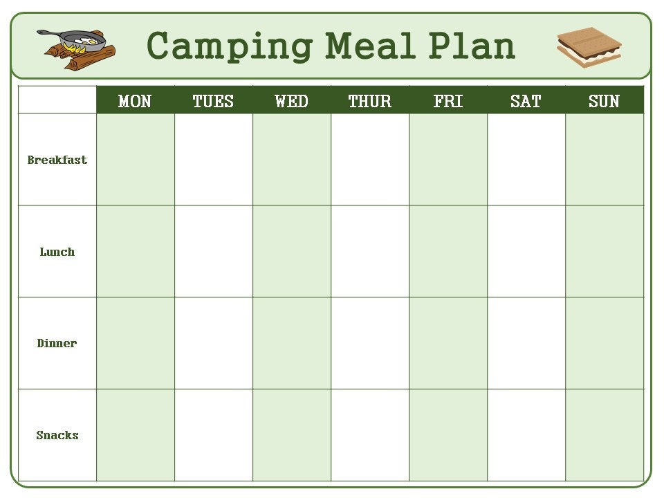 Camping Checklist (Camping Essentials & Meals) – DIY Projects, Patterns,  Monograms, Designs, Templates