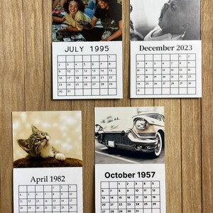 Custom Miniature Calendar Page in 1:6 and 1-12 Scale for Dolls ...