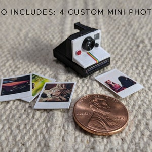 1:6 scale instant camera PLUS 4 custom pictures! Custom photos for action figures fashion dolls