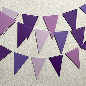 GRAPES | Paper Triangle Flag Garland | Different Colors Available In Shop