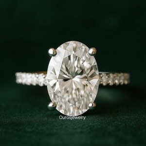 Oval Cut Cubic Zirconia Wedding Ring: 14K Gold Minimalist Engagement Ring