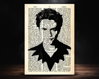 Edward Cullen Twilight Dictionary Art A4.  Printable Art. Edward Cullen Fan Gift Twilight Saga Wall Art Vampire Robert Pattinson Home Decor