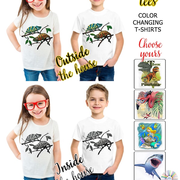 Kids COLOR changing solar T-shirt, choose design