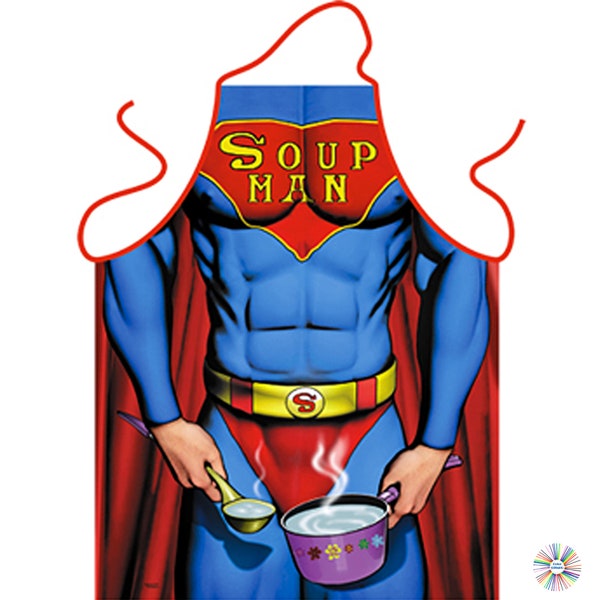 Drôle de tablier « Soup Man » - Cadeau pour lui, Cadeau pour un anniversaire, Cadeau pour la fête des pères