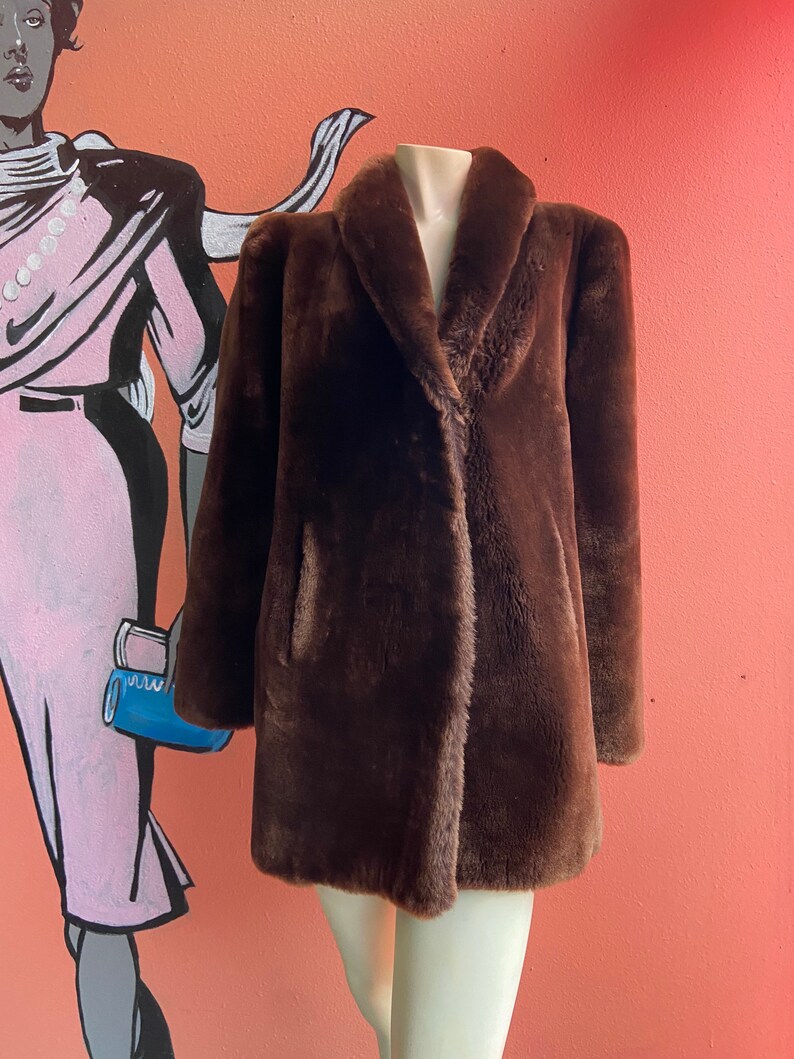 Vintage Mouton Fur Coat Etsy