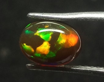Opale éthiopienne naturelle, cabochon ovale, taille 7 x 5 x 3 mm, jeu de feu arc-en-ciel, multi-feu, opale de feu en cristal, opale en nid d'abeille, fabrication de bijoux