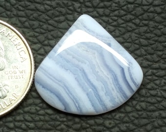 Cabochon en agate dentelle bleue 100 % naturelle, taille 23 x 25 x 5 mm, cabochon poire en agate dentelle bleue, fabrication de bijoux en dentelle bleue naturelle AMI329