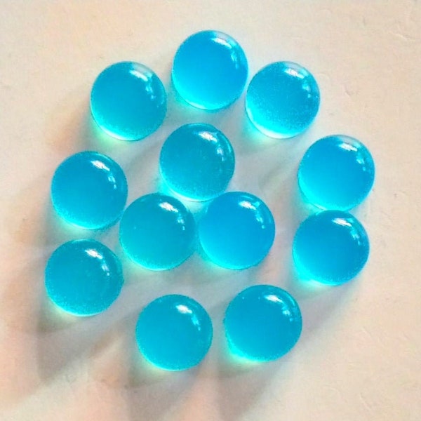 Blue Chalcedony Round Cabochon, Flat Back Chalcedony, Loose Gemstone, Blue Chalcedony Calibrated Size, All Sizes Are Available.