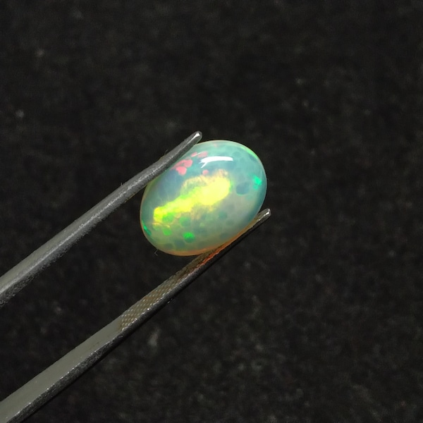 3 Cts, Beautiful Ethiopian Honeycomb Opal, Oval Cabochon, Size 13x10x4mm, Welo Opal, Rainbow Fire Opal, Multi Fire Opal, Making Opal Jewelry