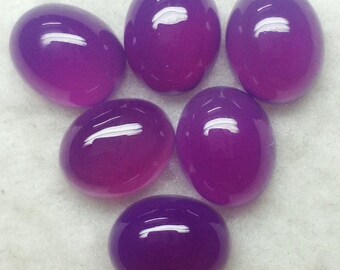 Top Quality, Purple Chalcedony, Oval Cabochon, Flat Back Chalcedony, Loose stone, Purple Chalcedony Calibrated Size, All Sizes Are Available