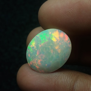 10 Cts, Natural Ethiopian Honeycomb Opal, Faceted Oval Cut, Size 20x16x7mm, Welo Opal, Rainbow Opal, Crystal Fire Opal, Make Opal Jewelry