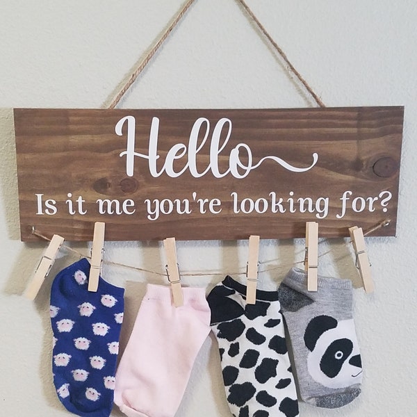 Laundry Room Decor, Lost Sock Sign, Housewarming Gift, Wood Sign, Rustic Home Decor, Farmhouse Country