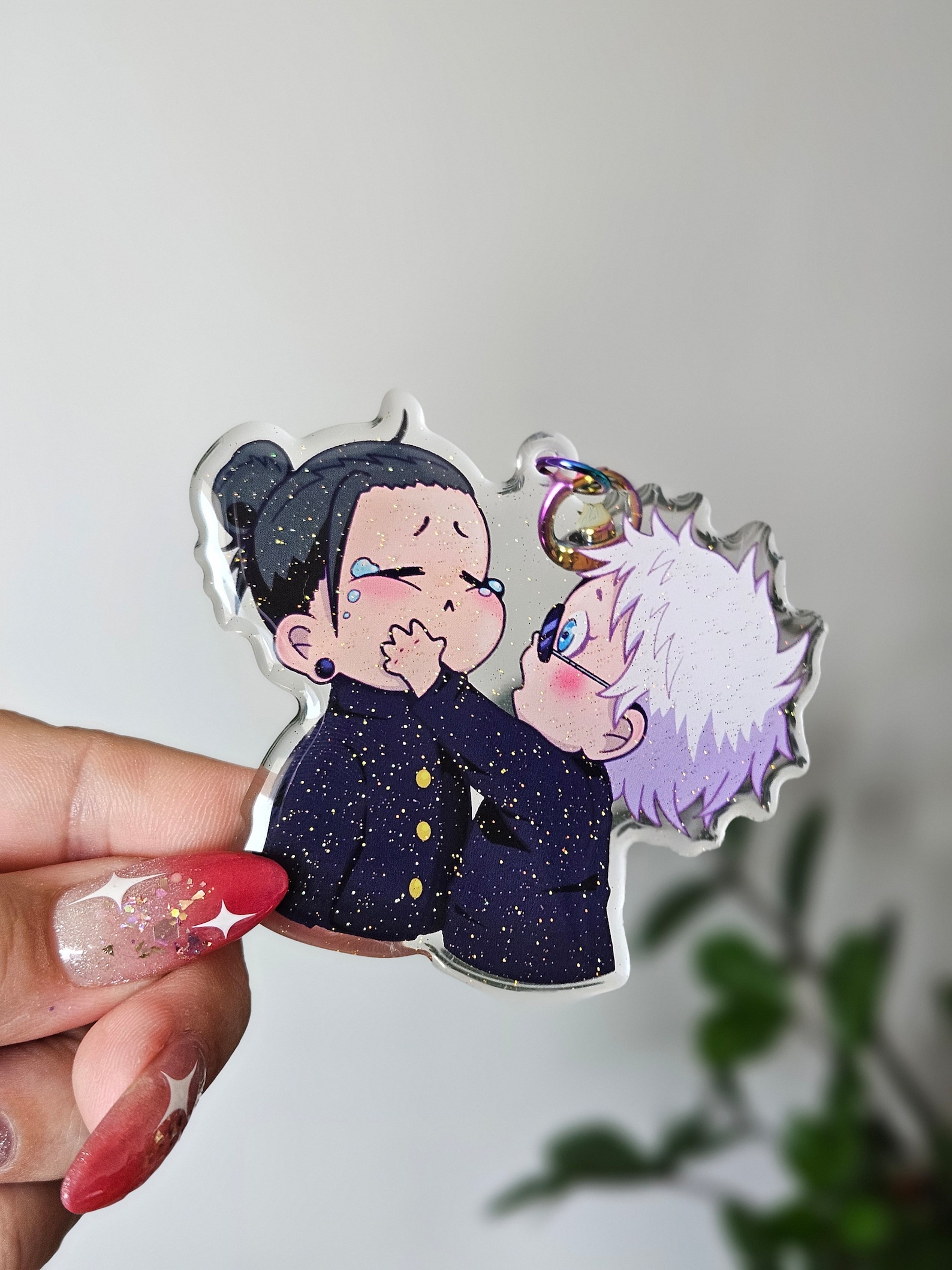 Jujutsu Kaisen Key Charm | Gojo X Geto |glitter Acrylic | Bag Charm ...