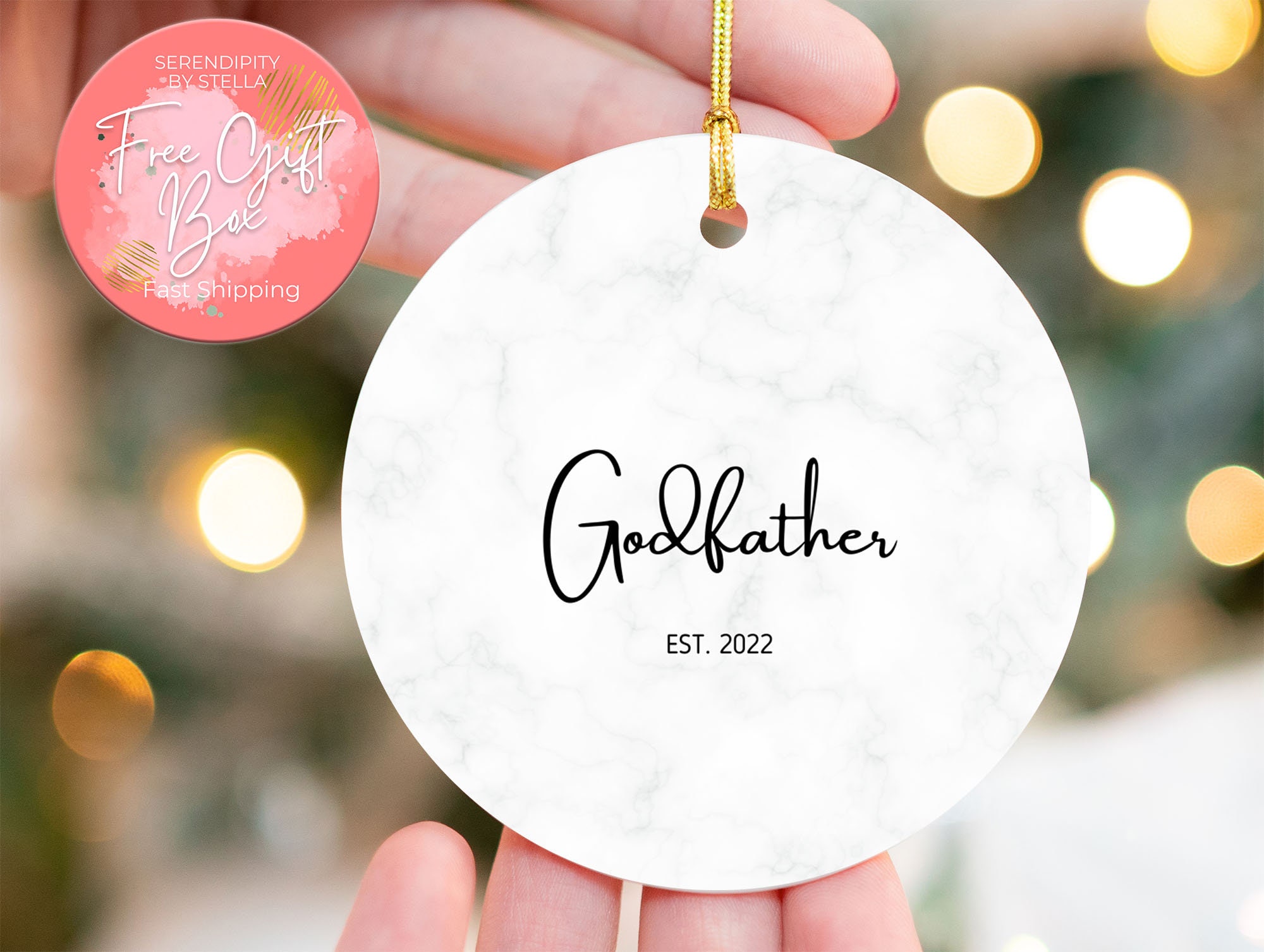 God Father Ornament, Custom God Father Keepsake, Godfather Proposal