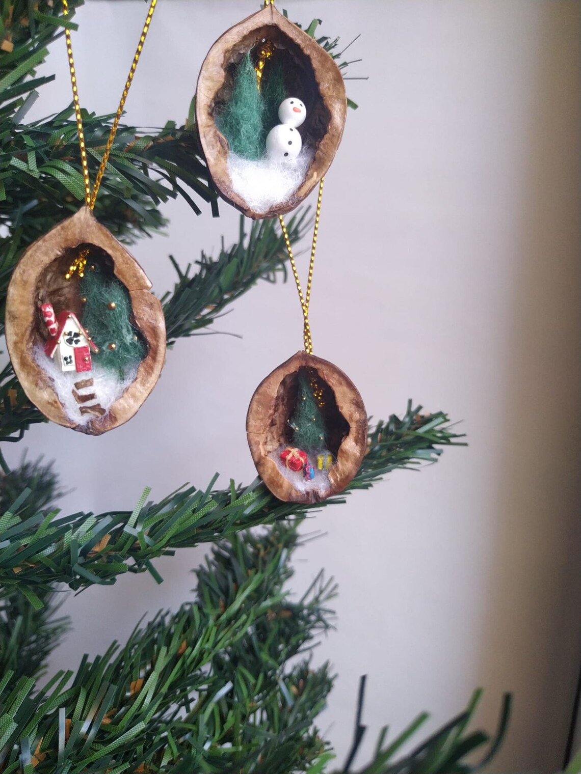 Walnut Shell Christmas Ornaments - Etsy