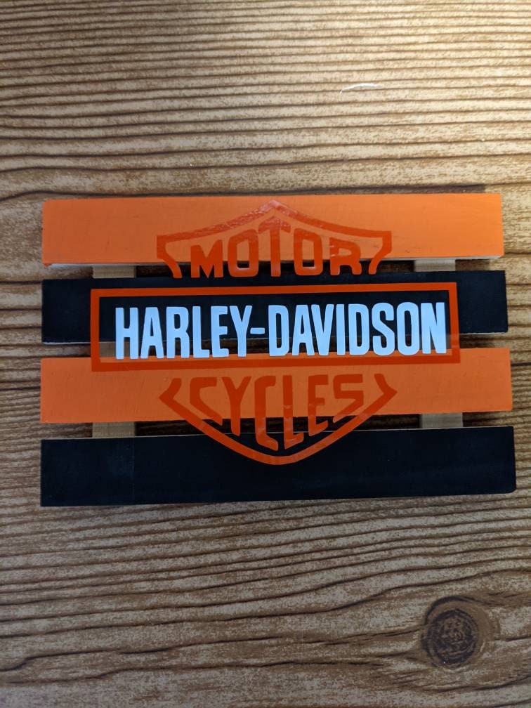 Décor de style palette Harley Davidson, cadeau de fête des pères amateur de  moto, décor de motard, idée cadeau de décor de caverne d'homme, panneau en  bois Harley Davidson -  Canada