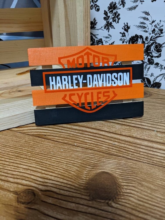Décor de style palette Harley Davidson, cadeau de fête des pères amateur de  moto, décor de motard, idée cadeau de décor de caverne d'homme, panneau en  bois Harley Davidson -  Canada