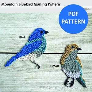 HOW TO: Pattern Bluebird Quilling Ornament | PDF Pattern Download | Ornaments to Make